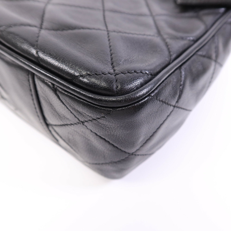 CHANEL 羊皮皮革Vintage Hand Bag金扣手挽袋-6