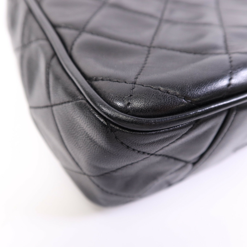 CHANEL 羊皮皮革Vintage Hand Bag金扣手挽袋-7