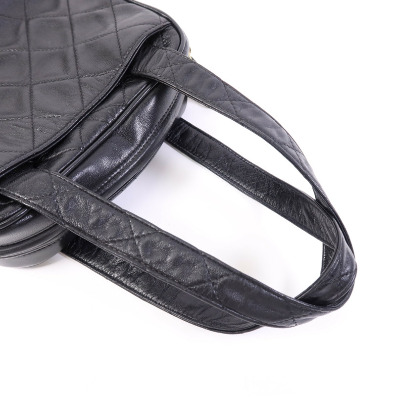 CHANEL 羊皮皮革Vintage Hand Bag金扣手挽袋-8