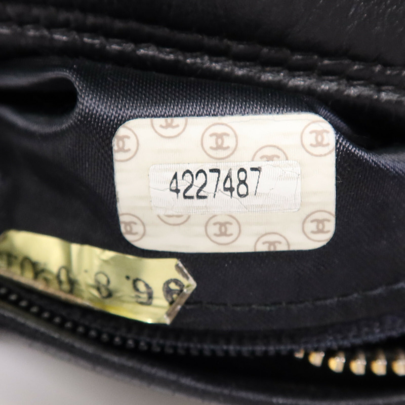 CHANEL 羊皮皮革Vintage Hand Bag金扣手挽袋-12