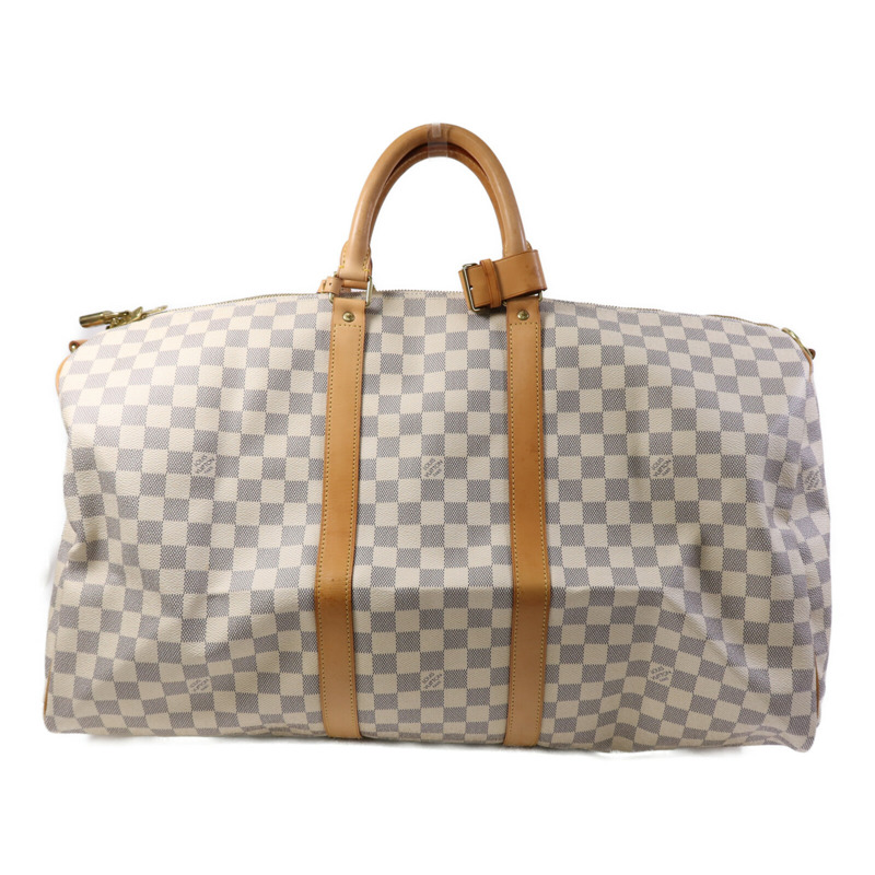 LOUIS VUITTON Damier Azur Keepall Bandoulie 55金扣手挽肩背兩用袋-2