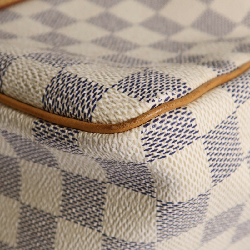 LOUIS VUITTON Damier Azur Keepall Bandoulie 55金扣手挽肩背兩用袋-5