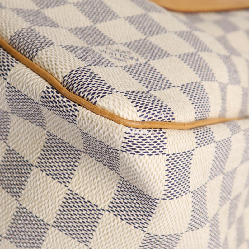 LOUIS VUITTON Damier Azur Keepall Bandoulie 55金扣手挽肩背兩用袋-7