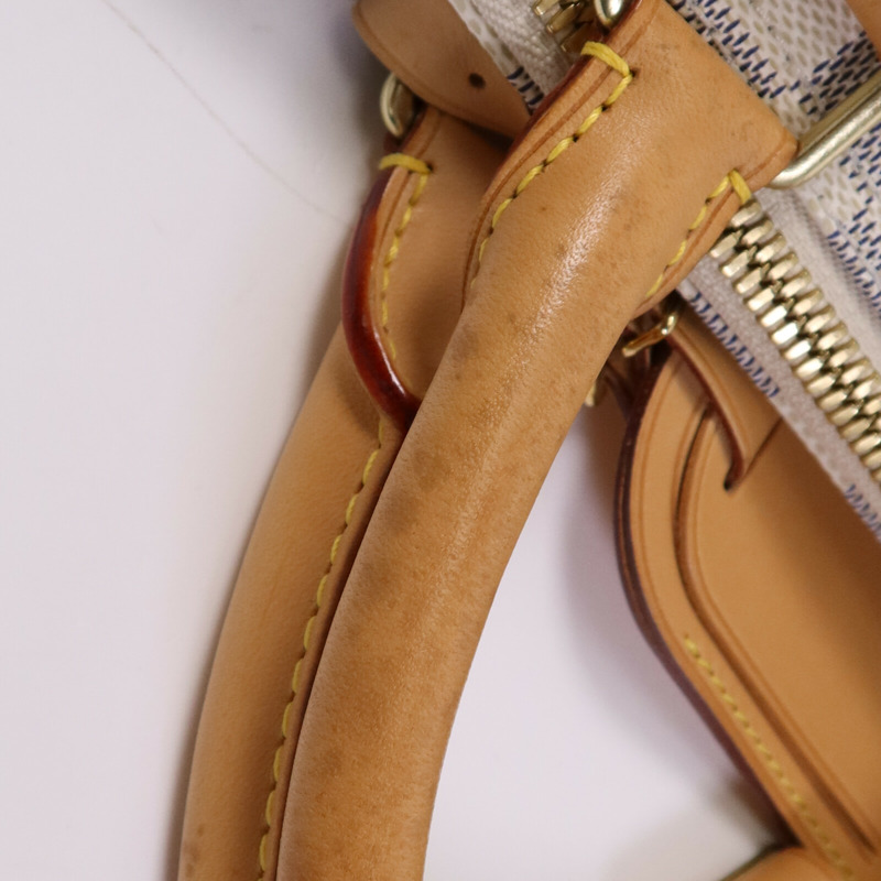 LOUIS VUITTON Damier Azur Keepall Bandoulie 55金扣手挽肩背兩用袋-10