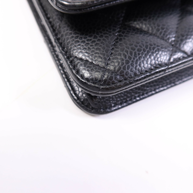 CHANEL 牛皮皮革Wallet On Chain金扣肩背袋-5