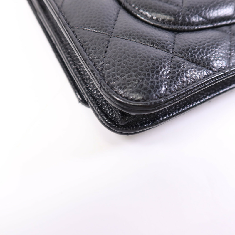 CHANEL 牛皮皮革Wallet On Chain金扣肩背袋-7