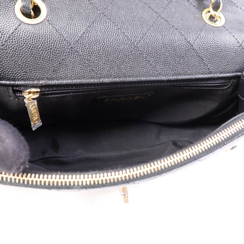 CHANEL 牛皮皮革Chain Shoulder Bag金扣鏈帶肩背袋-4