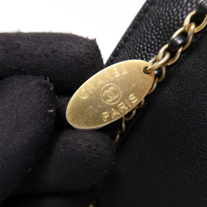 CHANEL 牛皮皮革Chain Shoulder Bag金扣鏈帶肩背袋-14