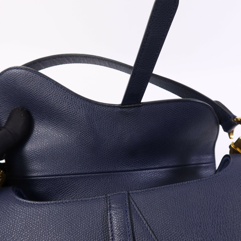 Dior 牛皮皮革Saddle金扣肩背袋-12