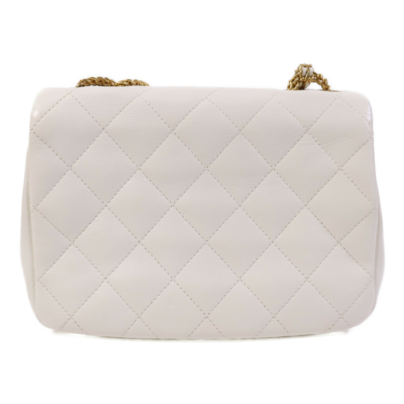 CHANEL 牛皮皮革Chain Shoulder Bag 金扣鏈帶肩背袋-1