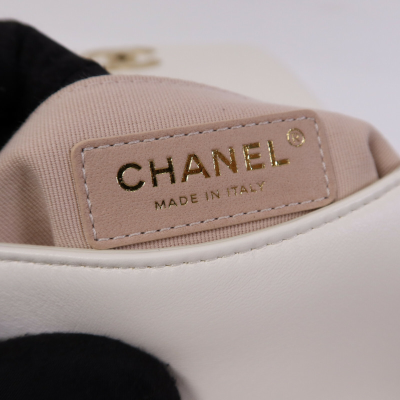 CHANEL 牛皮皮革Chain Shoulder Bag 金扣鏈帶肩背袋-6