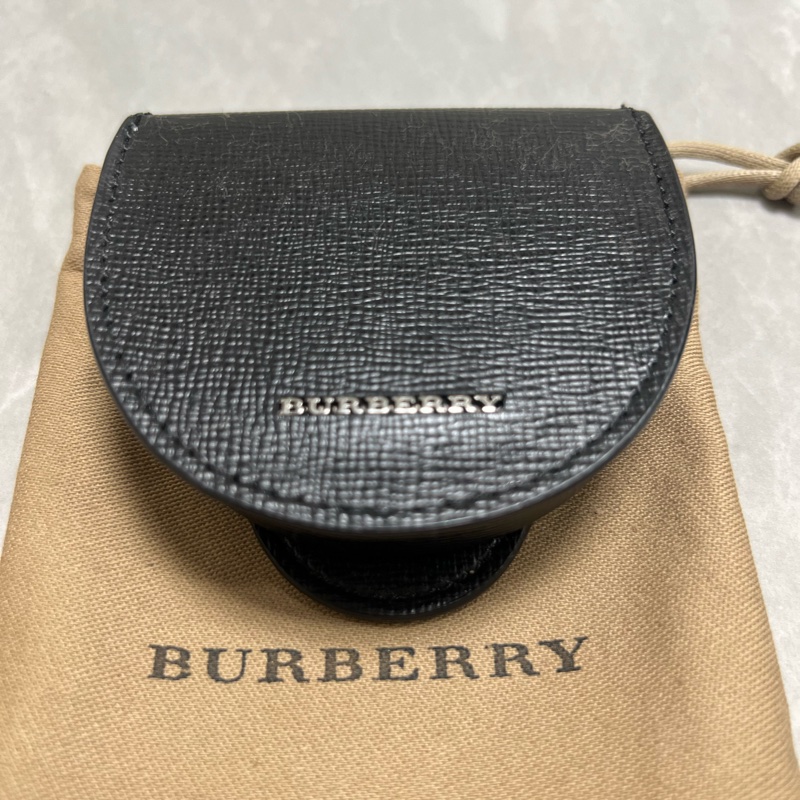 Burberry 黑色真皮零錢包-1