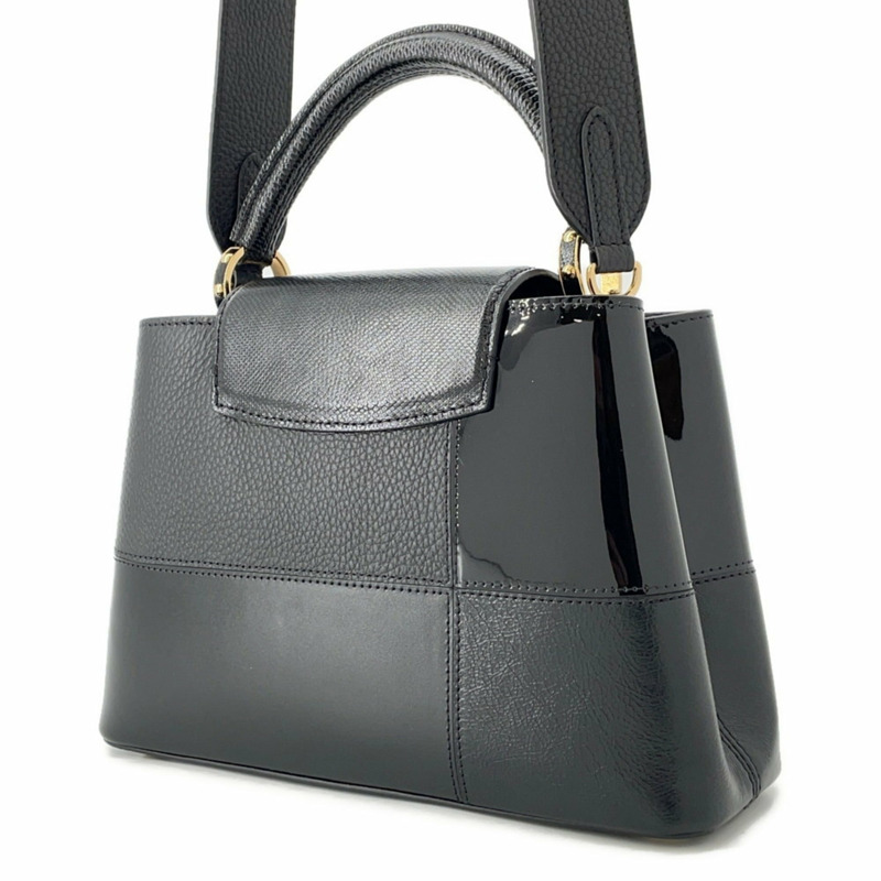 路易威登 Capucines BB 琺瑯皮革手提包，M59269，兩用單肩背包-1