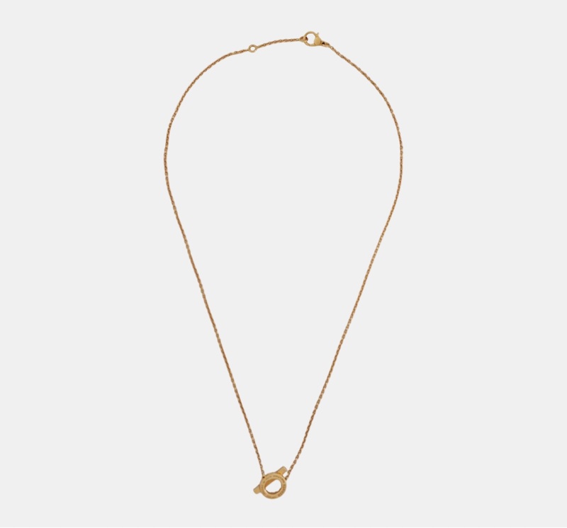 爱马仕小Q玫瑰金项链-7