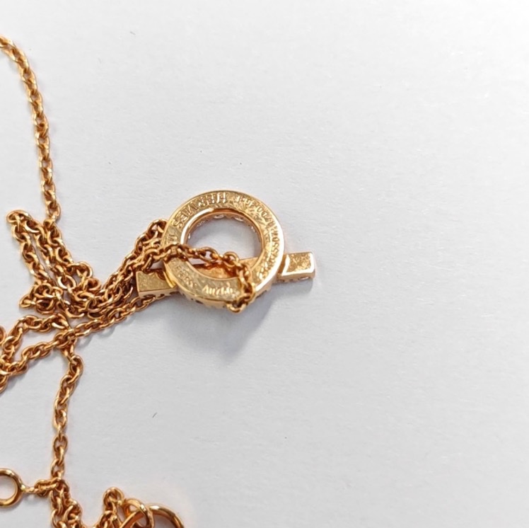 爱马仕小Q玫瑰金项链-11