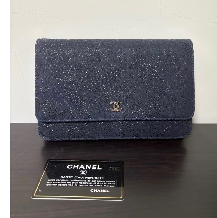 Chanel WOC 海軍藍 銀扣 香奈兒-0