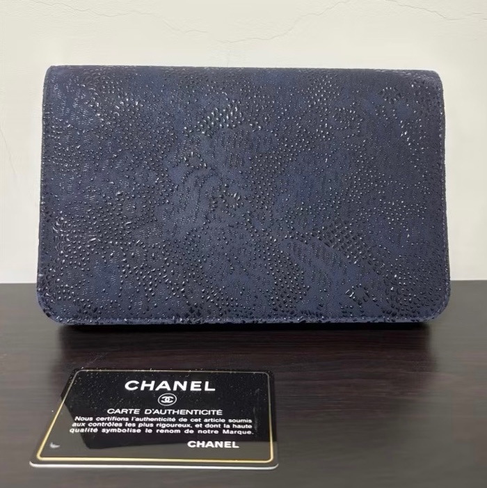 Chanel WOC 海軍藍 銀扣 香奈兒-6
