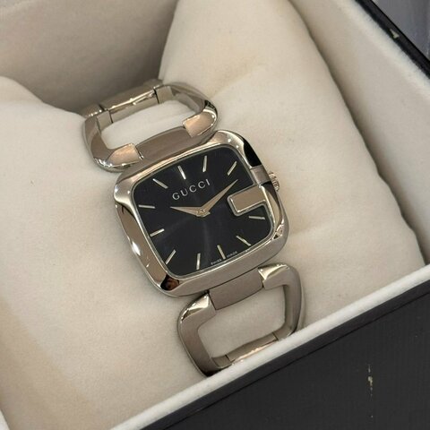 *SHIHNA名牌精品* Gucci G字錶盤 125.4 藍黑色女士腕錶