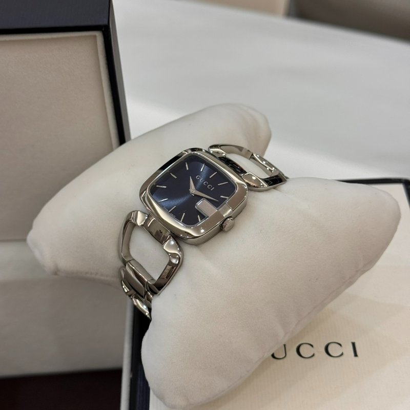 *SHIHNA名牌精品* Gucci G字錶盤 125.4 藍黑色女士腕錶-1