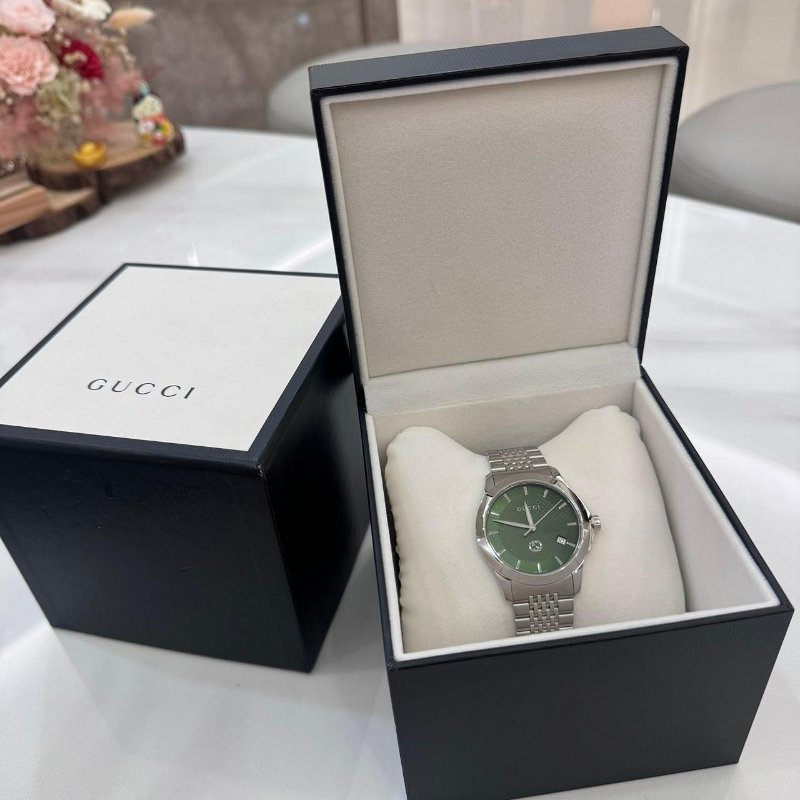 *SHIHNA名牌精品* GUCCI G-Timeless 126.4 綠色男士腕錶-7