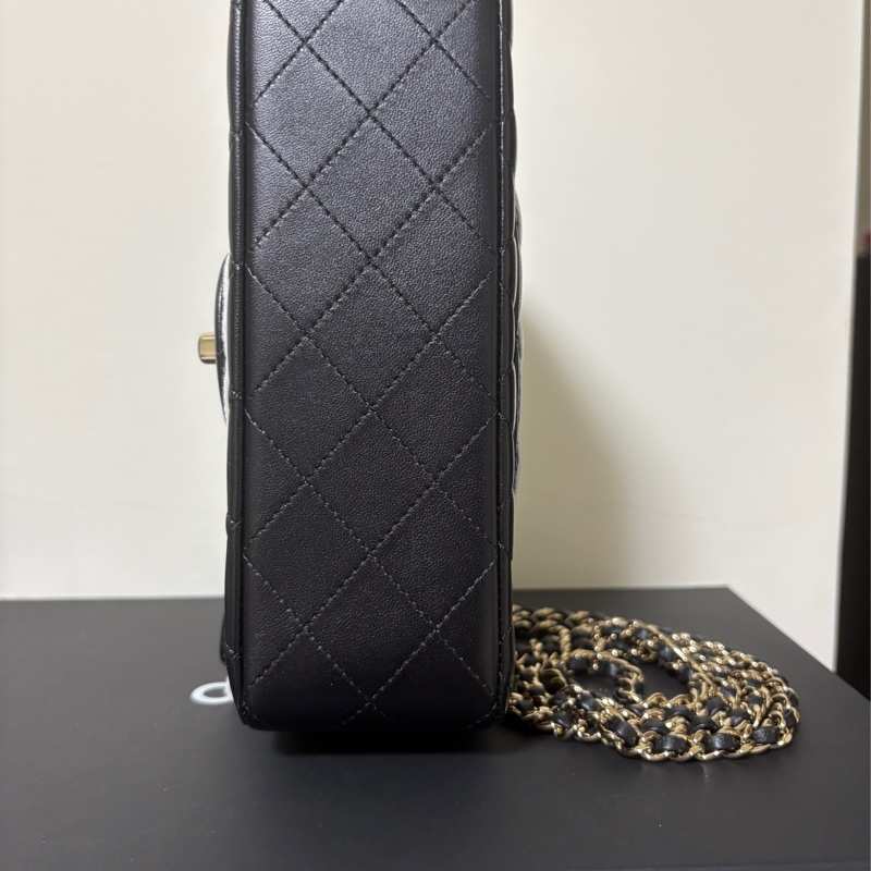 絕版手柄 Chanel 23k 手柄cf20 大mini 黑金 香奈兒-7