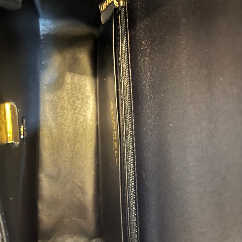 絕版手柄 Chanel 23k 手柄cf20 大mini 黑金 香奈兒-8