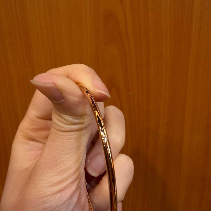 Tiffany 750玫瑰金T Wire手環60010773-2