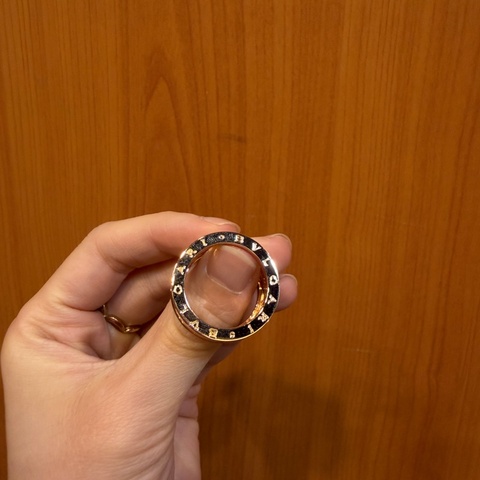 Bvlgari 750玫瑰金B.Zero 1簍空戒指353605