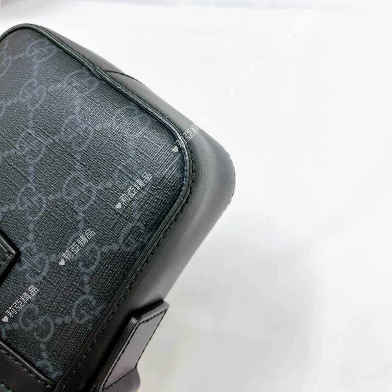 莉亞精品♡Gucci 598103 黑灰相機包 二手-8