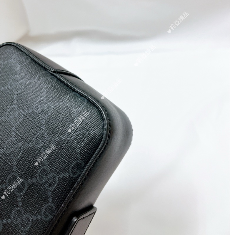 莉亞精品♡Gucci 598103 黑灰相機包 二手-10