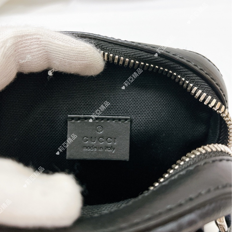 莉亞精品♡Gucci 598103 黑灰相機包 二手-13