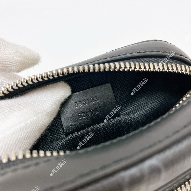 莉亞精品♡Gucci 598103 黑灰相機包 二手-14