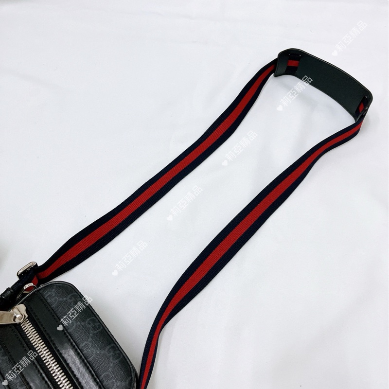 莉亞精品♡Gucci 598103 黑灰相機包 二手-15