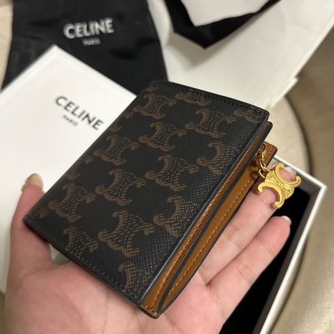 TRIOMPHE吊飾標誌印花短款錢包