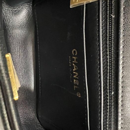 東區正精品㊣CHANEL AS3790 23S 近全新香奈兒黑色牛皮金字金鍊雙鍊方胖肩背包斜背包口蓋包 RZ4895-4