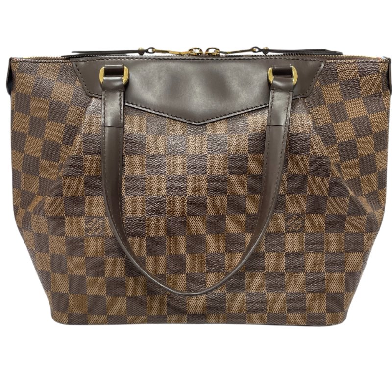 LOUIS VUITTON 路易威登 N41102 WESTMINSTER PM 托特包 PVC帆布 棋盤格 棕色 金釦-1