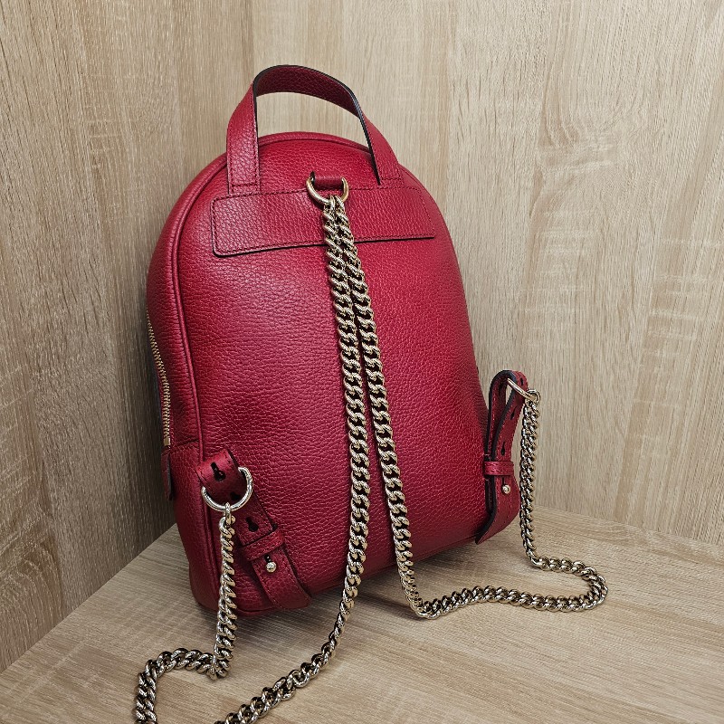 [福利出清❣️] Gucci紅牛皮Soho金釦後背包-2