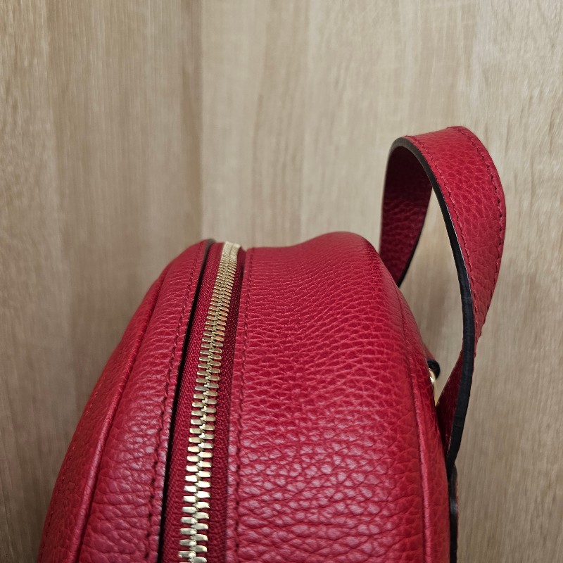 [福利出清❣️] Gucci紅牛皮Soho金釦後背包-4