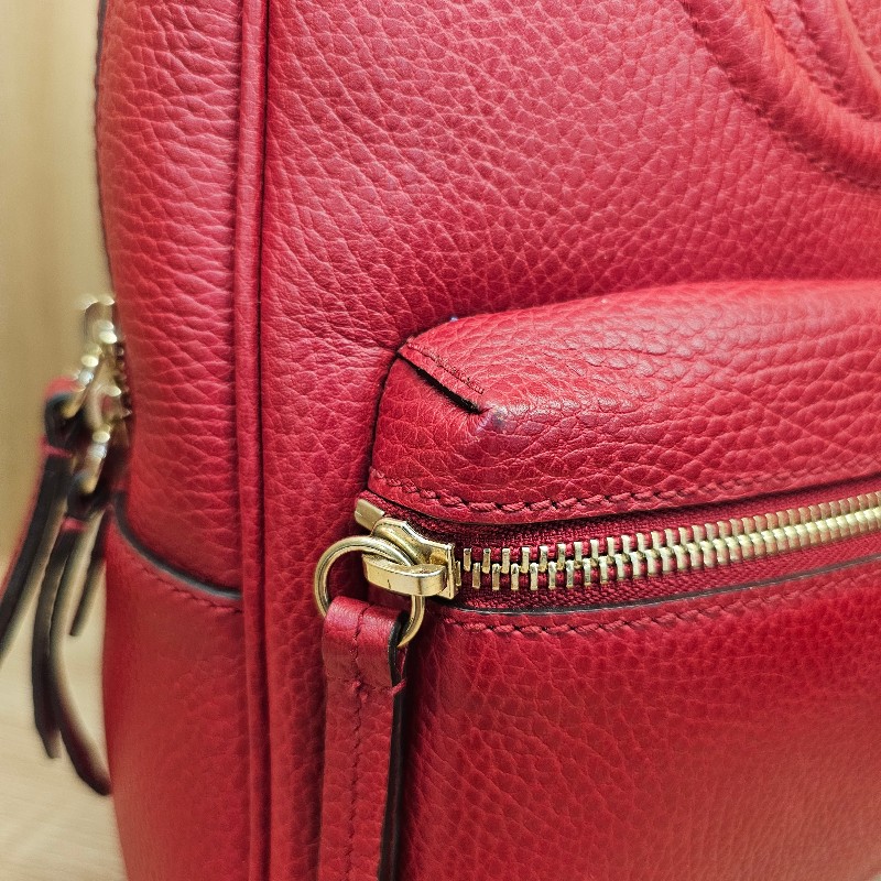 [福利出清❣️] Gucci紅牛皮Soho金釦後背包-7