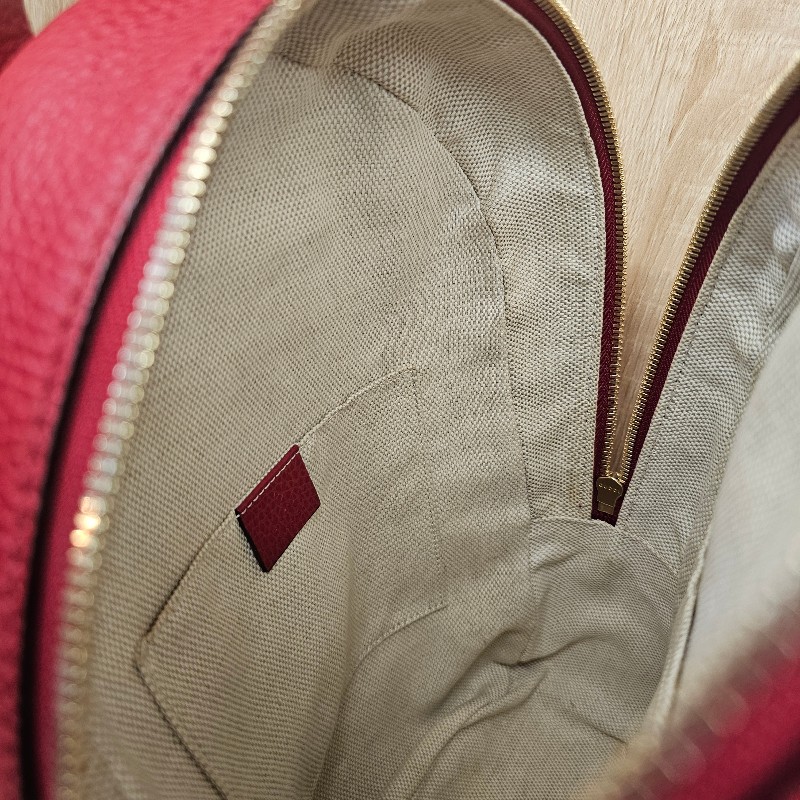 [福利出清❣️] Gucci紅牛皮Soho金釦後背包-15