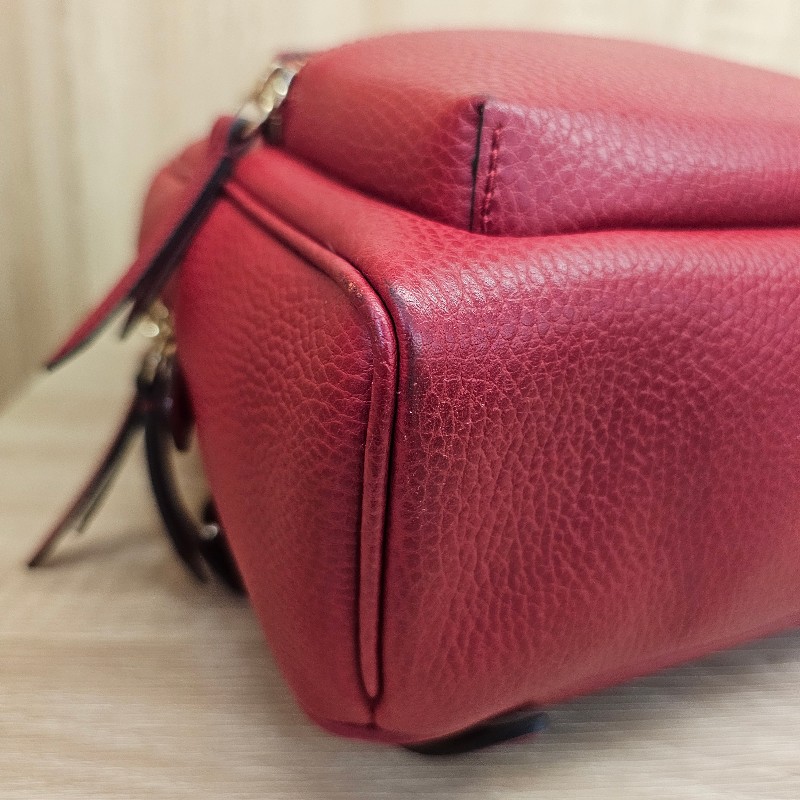 [福利出清❣️] Gucci紅牛皮Soho金釦後背包-22