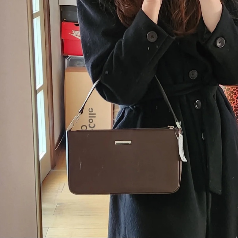 莉亞精品♡Burberry vintage腋下包 咖 二手-2
