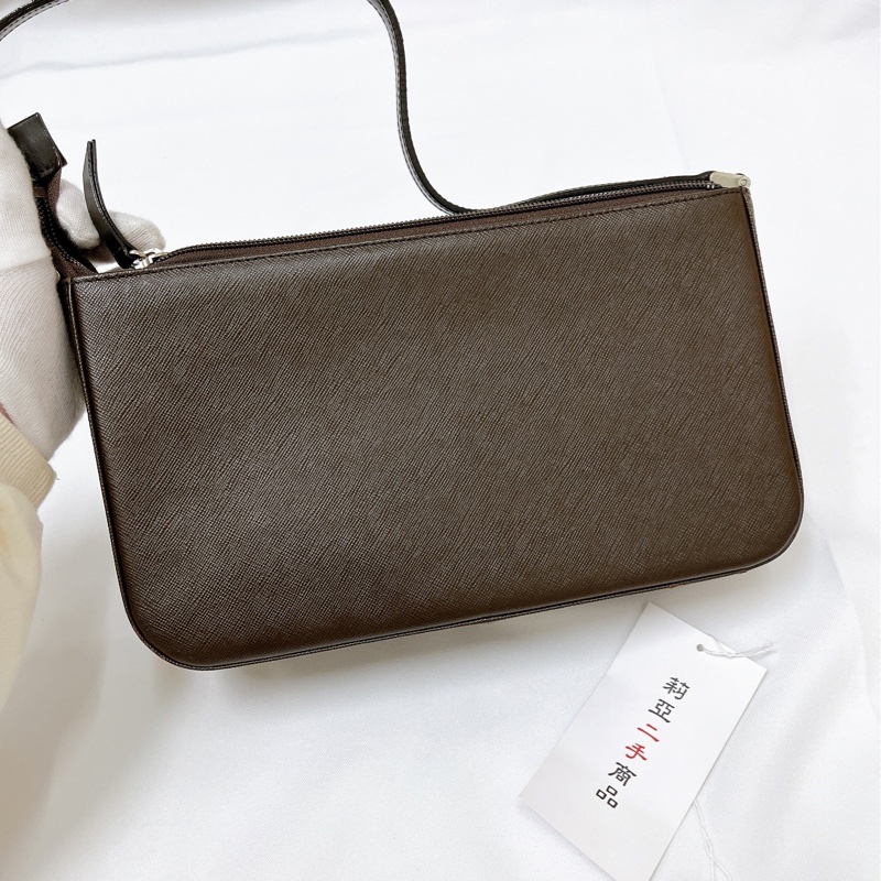 莉亞精品♡Burberry vintage腋下包 咖 二手-4