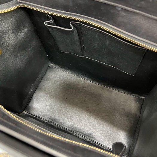 ㊣東區正精品㊣CELINE Micro 黑色灰色蟒蛇皮紋手提包冏包中型 RZ6080-3