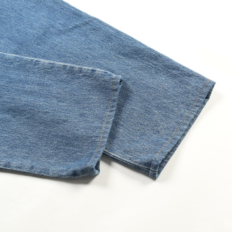 香奈兒 COCO 標誌羈絆牛仔褲 #36 棉質海軍藍二手-7