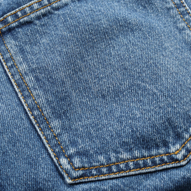 香奈兒 COCO 標誌羈絆牛仔褲 #36 棉質海軍藍二手-8