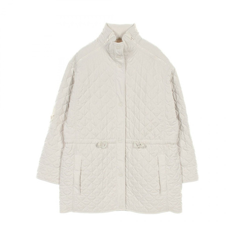 愛馬仕其他款式白色羊絨聚酯大衣，二手女款