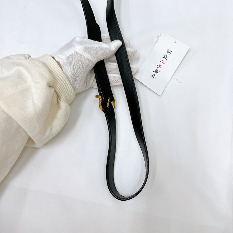 莉亞精品♡Ferragamo 學院包 黑 二手-19