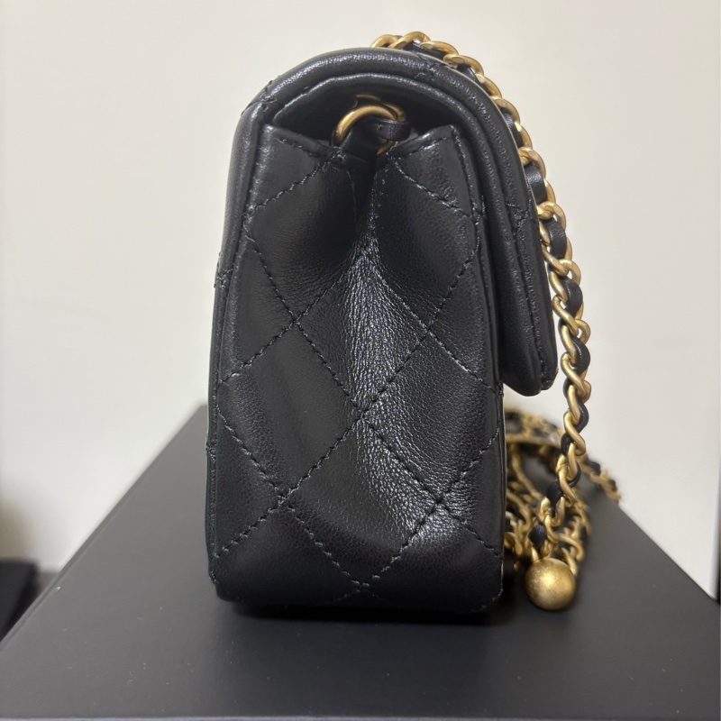 Chanel 24K 香奈兒 cf mini 20 金球 硬底-2