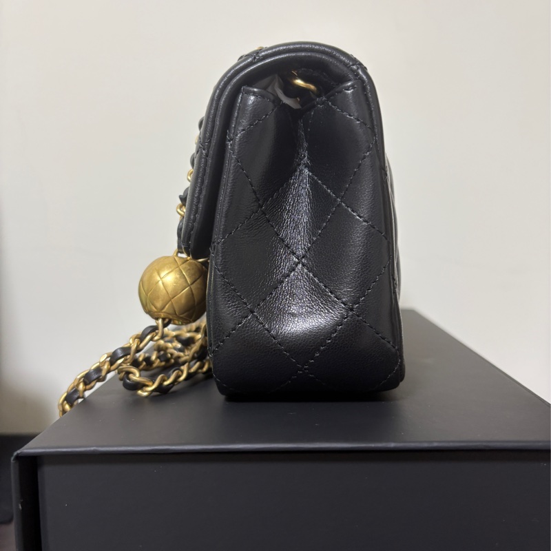 Chanel 24K 香奈兒 cf mini 20 金球 硬底-3